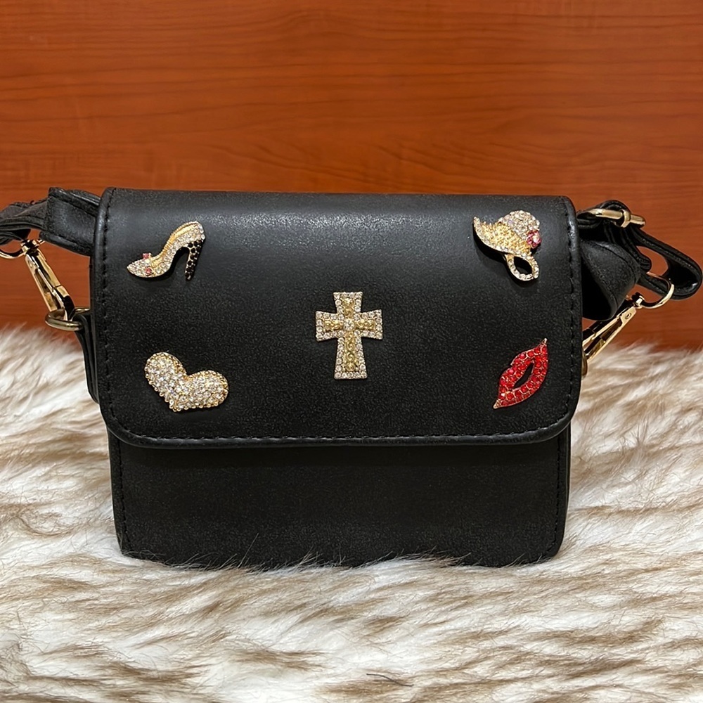 Adorable little bag with crystal accents.  NEW!!
